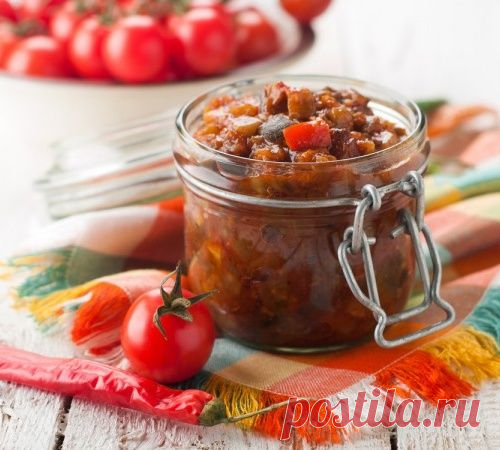 Икра из баклажанов с болгарским перцем