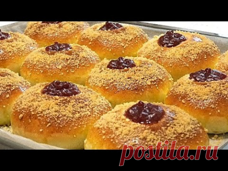Приготовьте эти БУЛОЧКИ С ПОВИДЛОМ, сдобное тесто/Buns with jam and crumb