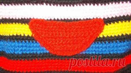 Улыбка для рюкзака - Crochet mouth