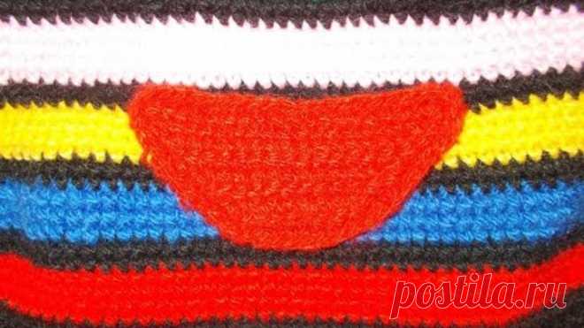 Улыбка для рюкзака - Crochet mouth