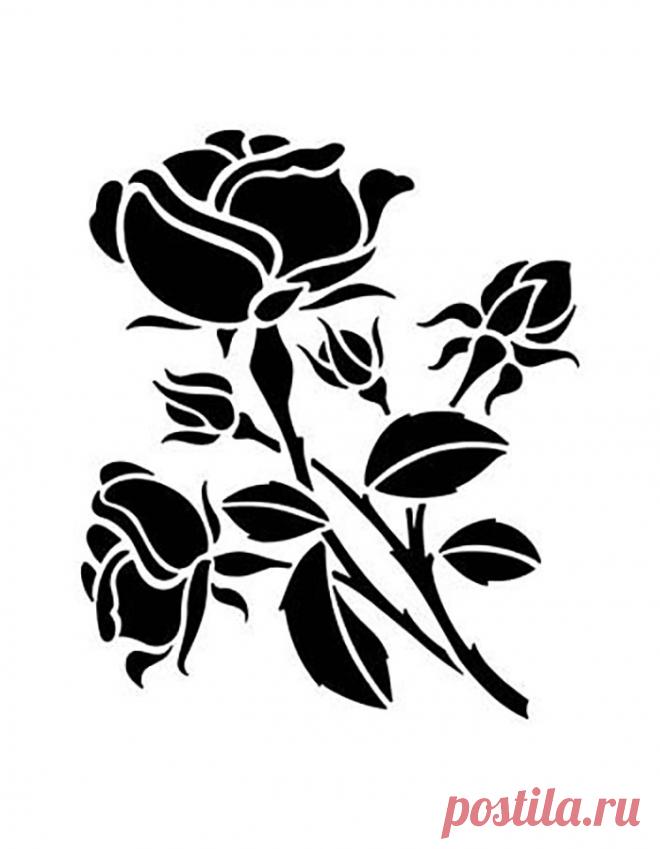 Трафарет цветка для вырезания из бумаги. Распечатать шаблоны с цветами.