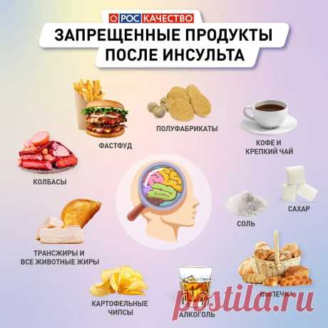 Запрещенные продукты после инсульта