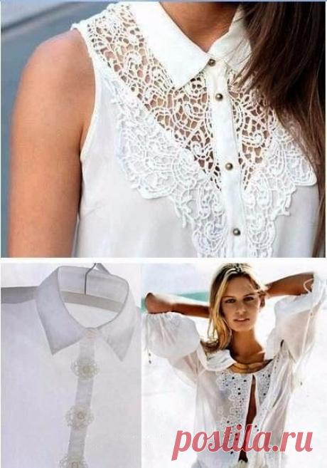 Переделка мужских рубашек в женственные блузы