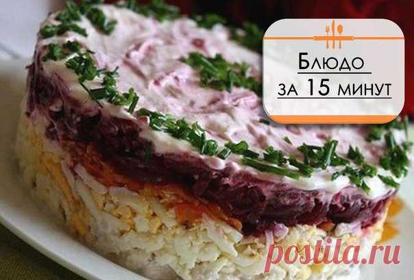 Салат с мясом и свеклой