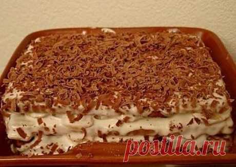 Торт из печенья с бананом на скорую руку - ЖУРНАЛ СО ВКУСОМ