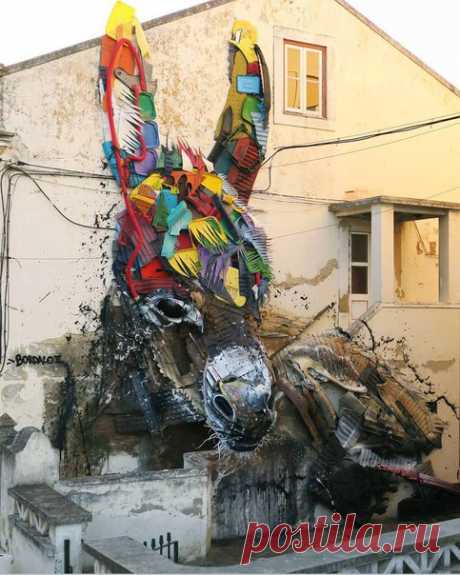 Уличный художник Bordalo