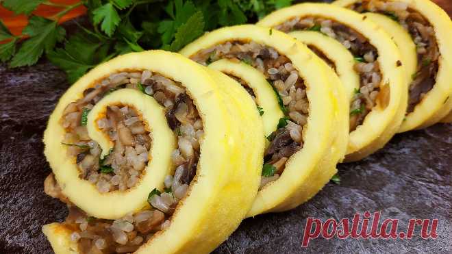 Закусочный рулет из омлета: меняя начинки всегда получаю новый вкус. | Кулинарный Микс | Яндекс Дзен