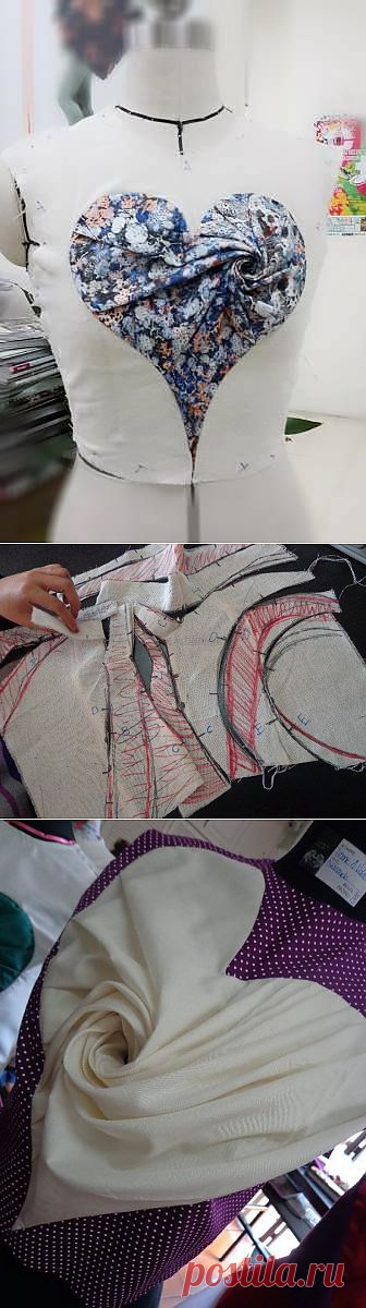 Декор в виде драпированного сердца (Diy) / Декор /