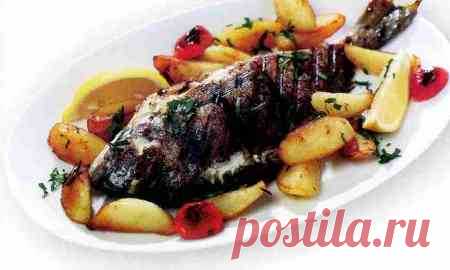 Морской окунь, жареный на барбекю рецепт приготовления