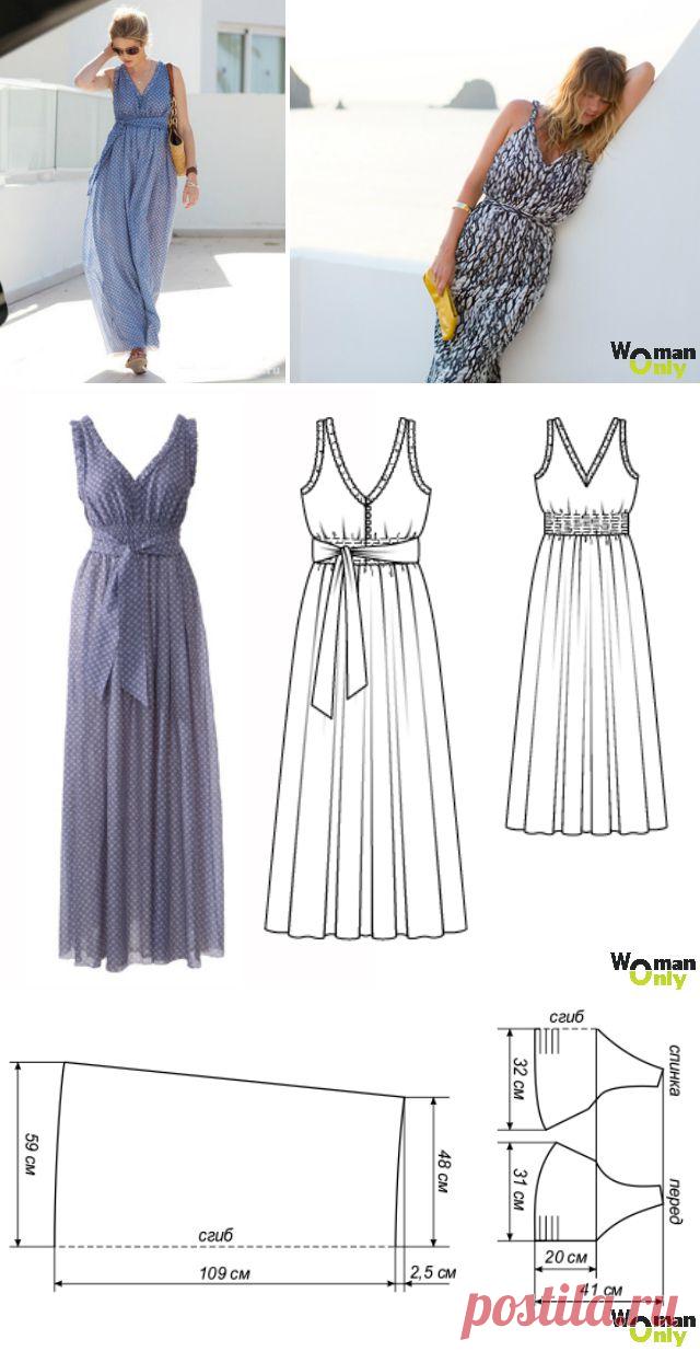 Воздушное платье в греческом стиле своими руками (с выкройкой)