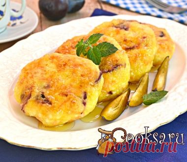 Творожные сырники с тыквой и сливами фото рецепт приготовления