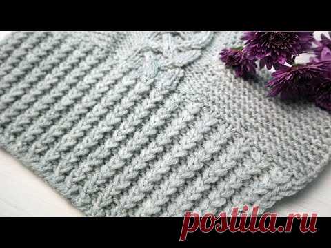 НОВЫЙ вид резинки. Мало кто знает такой узор. Двусторонняя резинка-колосок