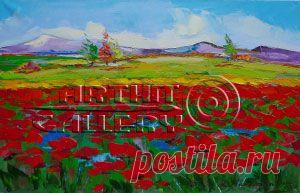 Продажа картин. Абстракционизм. Маки. Манукян Гагик