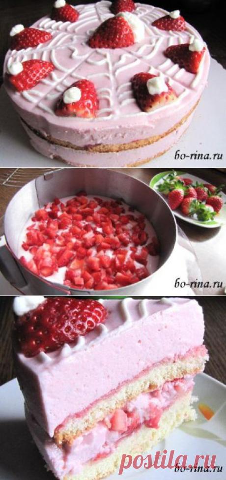 Бисквитный торт "Клубничка" | Четыре вкуса