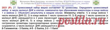 ТИПОВОЕ ЗАДАНИЕ ИЗ РЕЗЕРВНОГО ЭТАПА ЛИНИИ 27 ПО ХРОМОСОМНОМУ НАБОРУ
