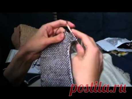 ТЕХНИКА вязания - Вязание варежки схемы жаккардовые узоры - Knitting mittens Jacquard pattern