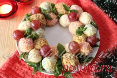 Десерт Рождественский венок из кукурузных палочек