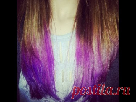 How To Dip Dye Hair | Ombre | Purple Hair Tutorial (Long/Medium Hair)