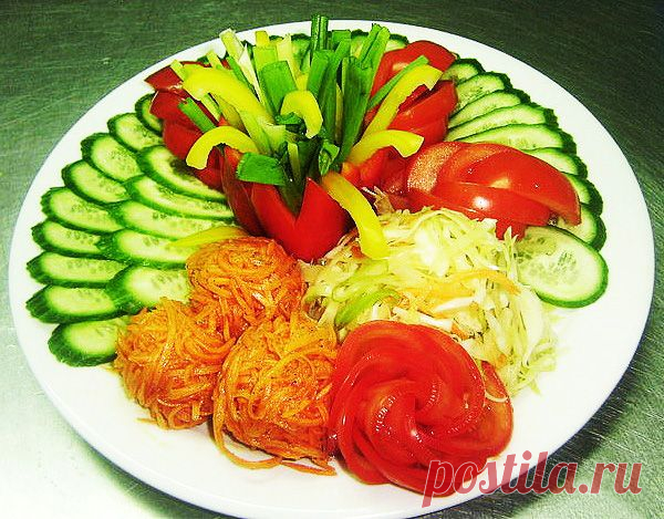 УКРАШЕНИЕ ДОМАШНИХ БЛЮД.Рецепты, пошаговые фото Овощная тарелка ♥♥♥ - Простые рецепты Овкусе.ру