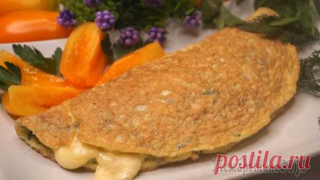 Овсяный блин на завтрак с сыром - отличный вариант для завтрака!