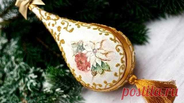 декупаж елочных игрушек. видео мастер - класс