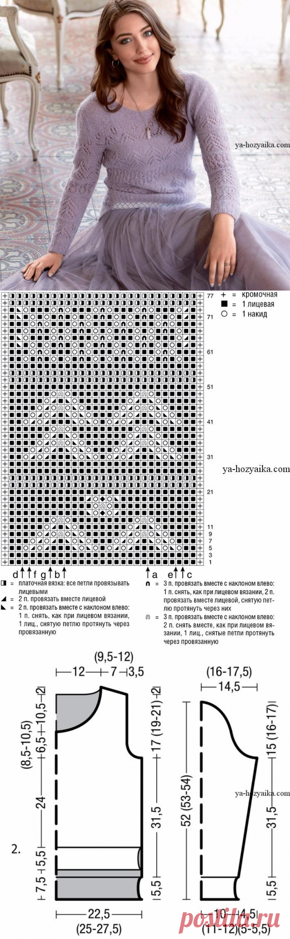 Пуловер спицами из тонкого мохера схема. Красивое вязаное спицами платье со схемами