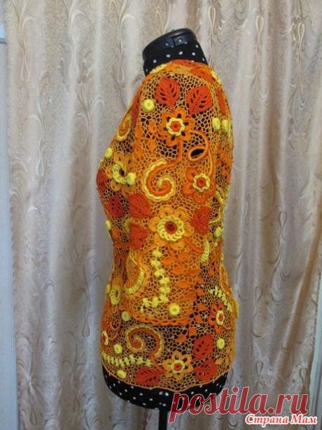 Кофточка "Осенние цветы" - Вязание - Страна Мам