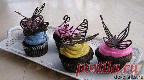 Бабочки из шоколада, как сделать..