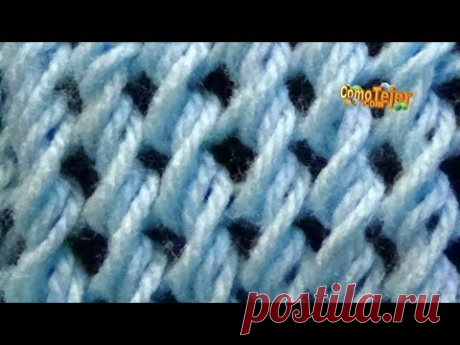 Cómo Tejer Punto ESPIRAL CALADO - Knitting Stitches - 2 agujas (531)