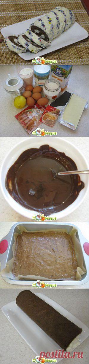 Шоколадный рулет с лимонной кислинкой фото рецепт - Cooking.ua