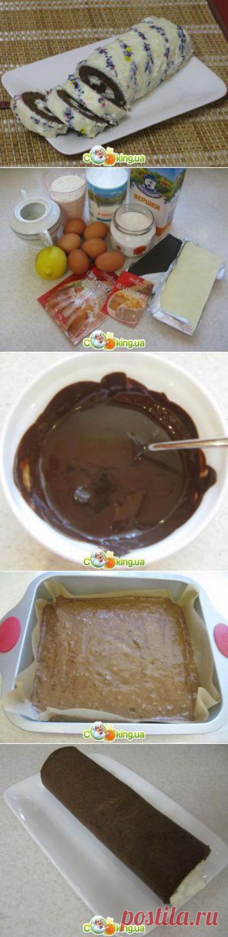 Шоколадный рулет с лимонной кислинкой фото рецепт - Cooking.ua