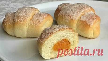 Вкуснее чем пирожки, постные рогалики с курагой/Lean bagels with dried apricots