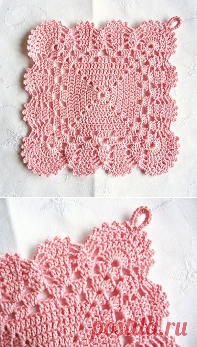 Olav World: Crocheted potholders - copy of the old model.