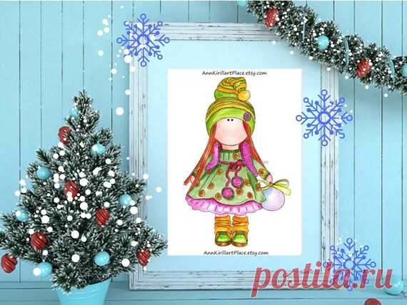 Watercolor Artwork Printable Art Digital Print Baby Room | Etsy Watercolor Artwork, Printable Art, Digital Print, Baby Room Decor, Christmas Watercolor Decor, Nursery Poster Download, Nursery Wall Art _____________________________________________________________________________________  INSTANT DOWNLOAD WATERCOLOR PAINTING  - based on our doll coloring pages -