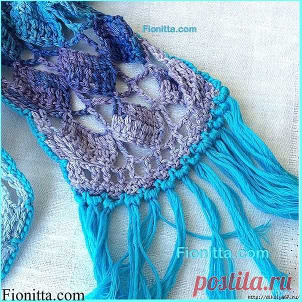 ВЯЗАНЫЙ ШАРФИК - Шали,шарфы,палантины - Вязание крючком -МАСТЕР-КЛАССЫ ПО РУКОДЕЛИЮ- Страна рукоделия