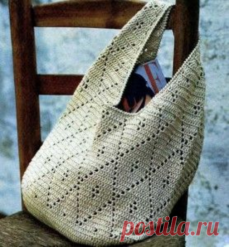 Вязаная сумка-авоська крючком | Вязание спицами и крючком – Азбука вязания