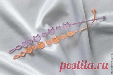 Купить Браслеты вышитые Кошечки набор кружевных браслетов FSL - вышитый браслет, набор браслетов