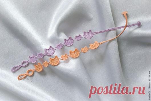 Купить Браслеты вышитые Кошечки набор кружевных браслетов FSL - вышитый браслет, набор браслетов