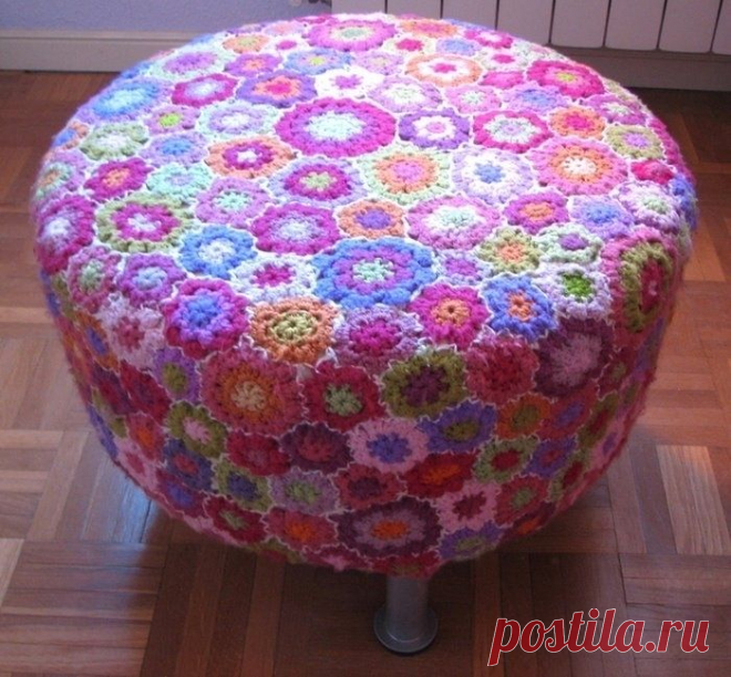 Вязалкин журнальчик - Вязаные пуфы