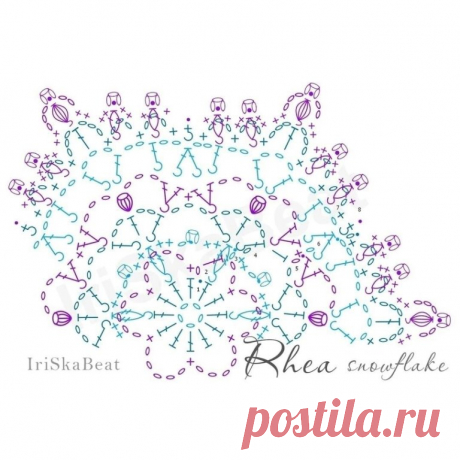 🦋🌶 Снежинка крючком