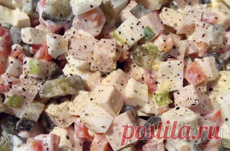 Салат «Оливье» дю-вариация (Чередование)