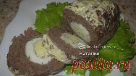 Мясной рулет &quot;Полено&quot;, рецепт пошаговый от Лиги Кулинаров. Рецепт мясного рулета &quot;Полено&quot;, рецепты Лиги Кулинаров.