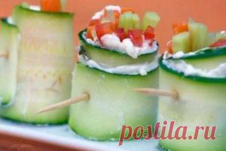 Вегетарианские овощные роллы со сливочным сыром, рецепт — Вкусо.ру