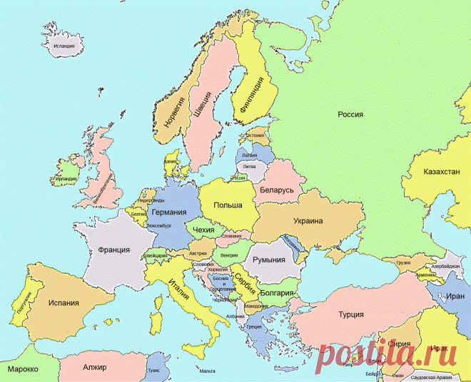 карта европы - Поиск в Google