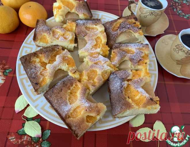Пирог с грушами и мандаринами – кулинарный рецепт