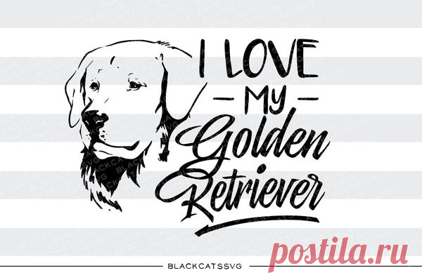 I love my Golden Retriever -  SVG file Cutting File Clipart in Svg, Eps, Dxf, Png for Cricut & Silhouette I love my Golden Retriever - SVG file The item includes a version for black / dark color This is not a vinyl, the file contains only digital files, and no material items will be shipped. This is a digital download of a word art vinyl decal cutting file, which can be imported to a number of paper crafting programs like