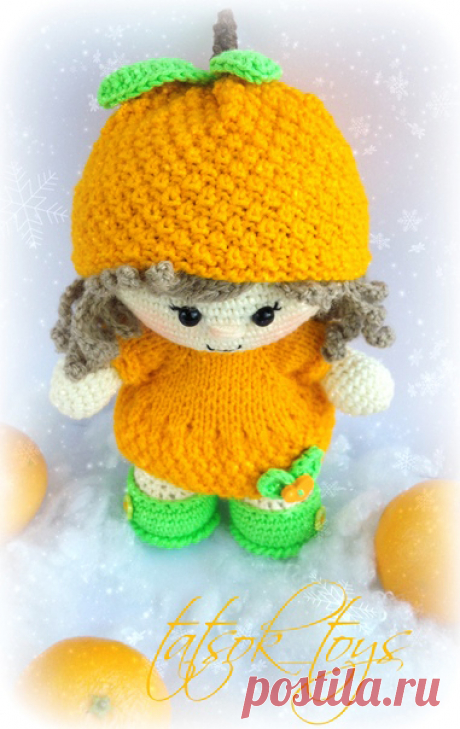 PDF Пупс - малышка Мандаринка. FREE amigurumi crochet pattern. Бесплатный мастер-класс, схема и описание для вязания игрушки амигуруми крючком. Вяжем игрушки своими руками! Куколка, кукла, doll, puppet, puppe, marioneta, fantoche. #амигуруми #amigurumi #amigurumidoll #amigurumipattern #freepattern #freecrochetpatterns #crochetpattern #crochetdoll #crochettutorial #patternsforcrochet #вязание #вязаниекрючком #handmadedoll #рукоделие #ручнаяработа #pattern #tutorial #häkeln #amigurumis #dolls