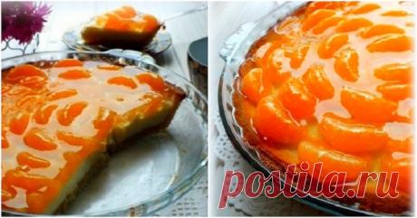 Тарт с мандаринами