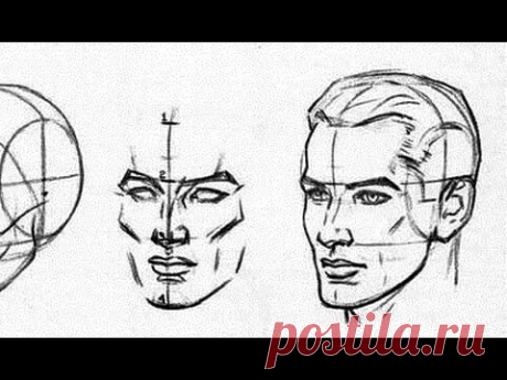 ПРОСТОЙ способ рисования ГОЛОВЫ - YouTube