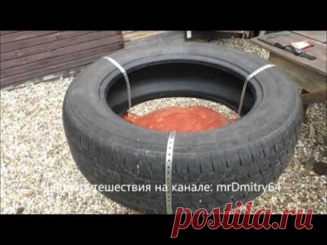 Лахфак для дачи: как наколоть дрова с помощью покрышки